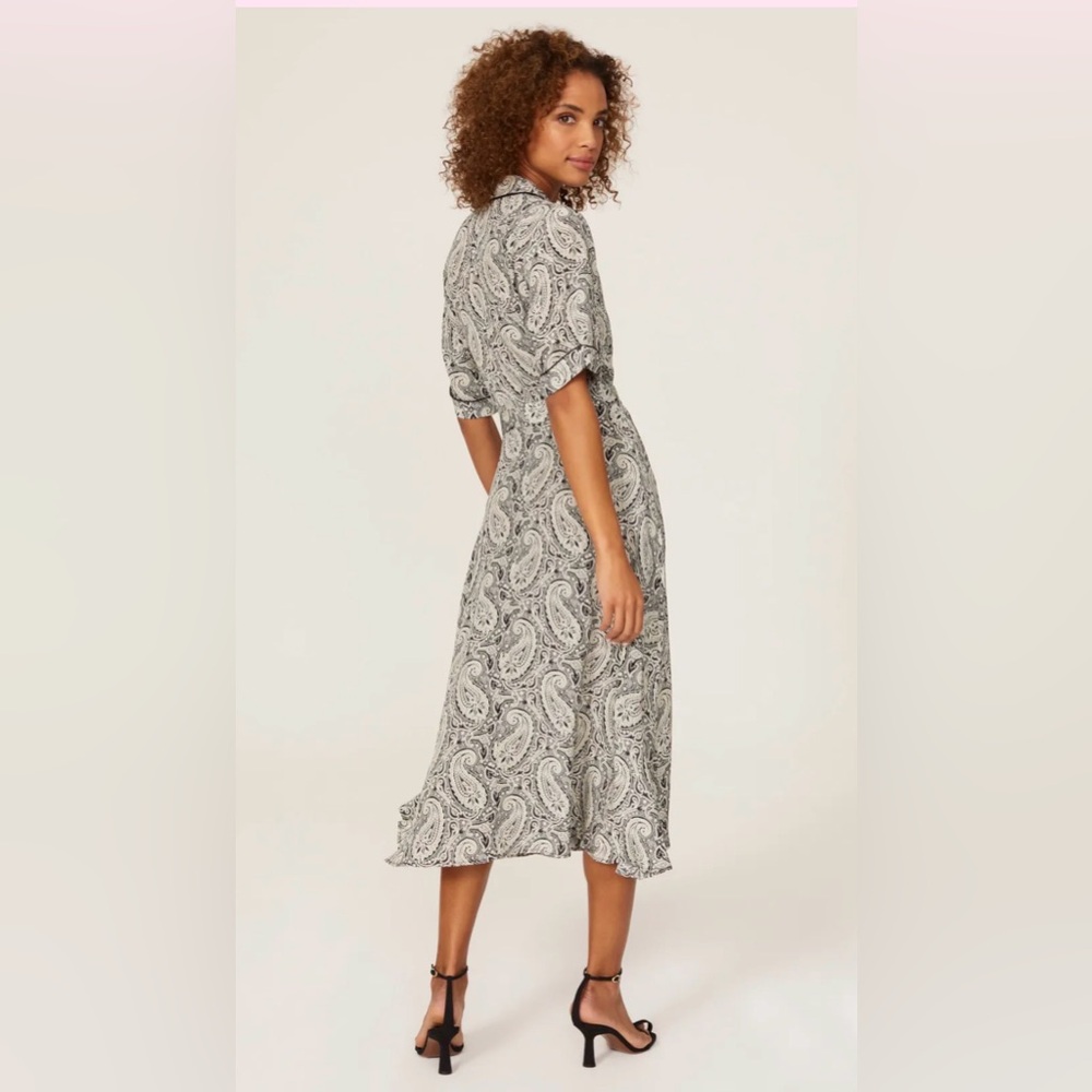 Officine Générale Paisley Benedicte Silk Dress, Size L - Picture 4 of 16